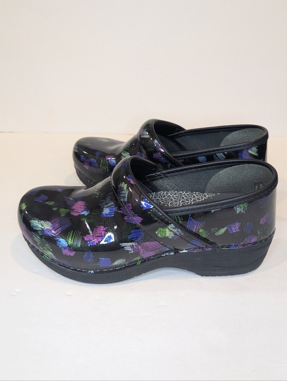 Dansko Professional XP 2.0 Clogs Colored Pencil Patent Print Size 37 / 6/6.5